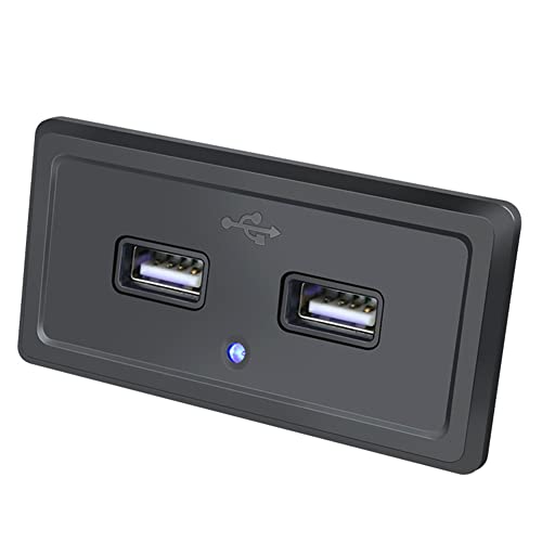 FACULX Caravan Dual USB Ladegerät Steckdose Power 12V 2.1A Modifizierte USB Steckdose Reise High Speed Ladebuchse Auto Camper Wohnmobil RV Transporter Van LKW USB Power Charger Dual Outlet von FACULX