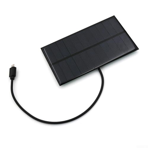 FACULX Tragbares Solarpanel-Ladegerät 5V 2W Powerbank für Mobiltelefone Outdoor Wandern Camping Ausrüstung USB-Ladeboard mit Android-Port von FACULX