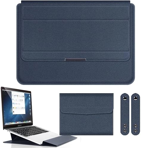 FAFOUR 11-17 Zoll Universal Multifunktions Notebooktasche aus wasserdichtem PU-Leder, Faltbare Laptop Hüllen mit Maus Tasche und Halterung, 3-in-1 Standfuß gepolsterte Tasche von FAFOUR