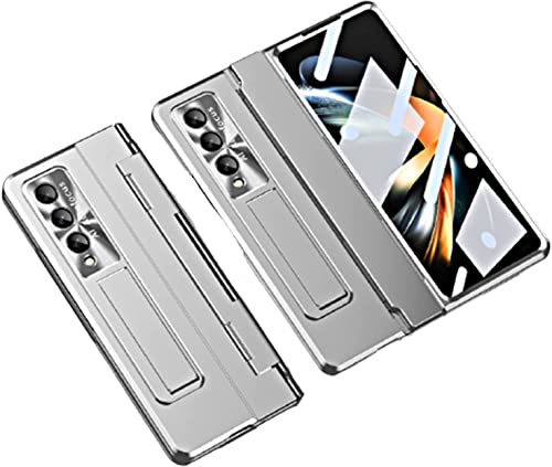 FAFOUR Anwendbar auf Samsung Zfold3 Flat Hinge Folding Galvanisierte Lens Film Handyhülle, mit verstellbarem Ständer, stoßfester, tropfenfester Abdeckung mit Front-Displayschutzfolie von FAFOUR