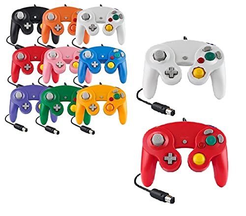 Controller Für Game Cube Weiß und Switch kabelgebunden Gamepad Joypad (Rot/Weiß) von FAIRY TAIL & GLITZER FEE