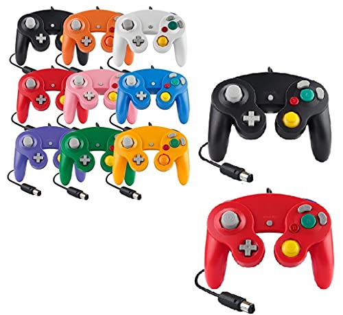 Controller Für Game Cube Weiß und Switch kabelgebunden Gamepad Joypad (Schwarz/Rot) von FAIRY TAIL & GLITZER FEE