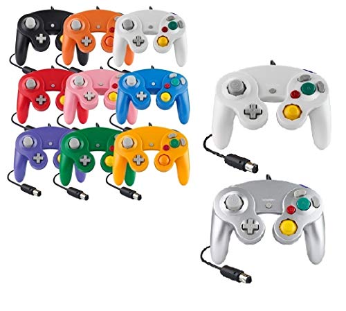 Controller Für Game Cube Weiß und Switch kabelgebunden Gamepad Joypad (Silber / Weiß) von FAIRY TAIL & GLITZER FEE
