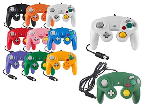 Controller Für Game Cube Weiß und Switch kabelgebunden Gamepad Joypad (Weiß / Grün) von FAIRY TAIL & GLITZER FEE