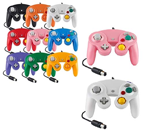 Controller Für Game Cube Weiß und Switch kabelgebunden Gamepad Joypad (Weiß / Pink) von FAIRY TAIL & GLITZER FEE