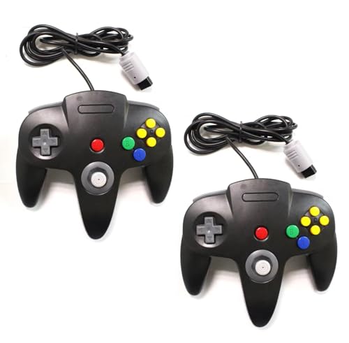 FAIRY TAIL & GLITZER FEE Doppelpack Controller passend für Nintendo 64 N64 Schwarz Gamepad Joypad 2 Controller Set FAIRY TAIL & GLITZER FEE Doppelpack Controller passend für Nintendo 64 N64 Schwarz Gamepad Joypad 2 Controller Set von FAIRY TAIL & GLITZER FEE