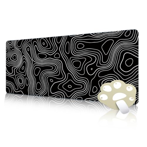 FAIRYGATE Desk Mat Mousepad Gaming 900x400 Schreibtisch Deko Gaming Mauspad XXL Groß Mousepad mit Wasserdicht und rutschfest Gummi für PC Studium Laptop Computer Zuhause Schwarz B5704-L von FAIRYGATE