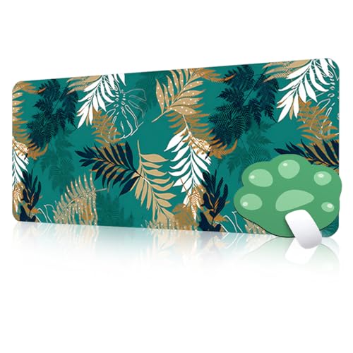 FAIRYGATE Mauspad 900x400 grün Mousepad Muster,XXL Kunst Mauspad,Überdimensionales rutschfeste Gummimatten Gaming-Mauspad für Tisch,Desktop-Computer,PC (900x400mm) B6801-L von FAIRYGATE