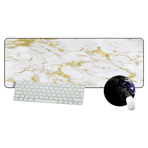 FAIRYGATE Mauspad Gaming Schreibtisch Matte Gaming Mauspad XXL Mousepad 600 x 300 MM Groß Schreibtischunterlage mit Rutschfester Gummibasis Desk Mat für Tastatur PC Laptop Weißer Marmor B5710-M FAIRYGATE Mauspad Gaming Schreibtisch Matte Gaming Mauspad XXL Mousepad 600 x 300 MM Groß Schreibtischunterlage mit Rutschfester Gummibasis Desk Mat für Tastatur PC Laptop Weißer Marmor B5710-M von FAIRYGATE