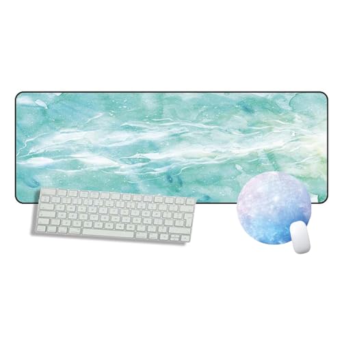 FAIRYGATE Mauspad Gaming XXL Tischuntersetzer Mousepad XXL 900 x 400 MM Gaming Mauspad mit genähten Kanten rutschfeste Gummimatte wasserdichte Mousepads für Zuhause Büro Blauer Marmor B5706-M FAIRYGATE Mauspad Gaming XXL Tischuntersetzer Mousepad XXL 900 x 400 MM Gaming Mauspad mit genähten Kanten rutschfeste Gummimatte wasserdichte Mousepads für Zuhause Büro Blauer Marmor B5706-M von FAIRYGATE