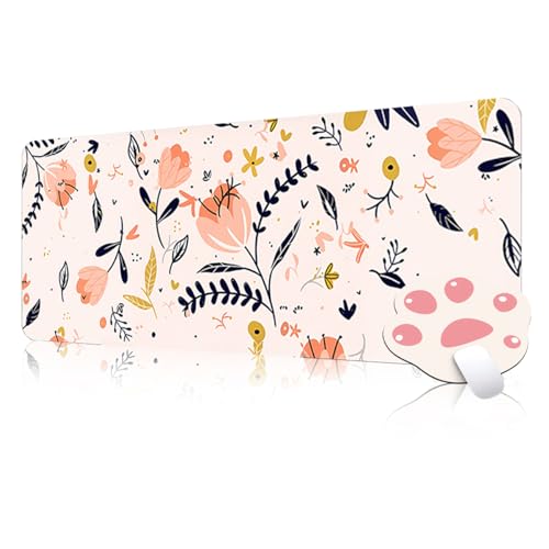 FAIRYGATE Mauspad XXL 900x400 Schreibtisch Gaming Mauspad mit Blumen Tastatur Schreibtischunterlage Tisch Computer Glatte Oberfläche und Rutschfester Gummiboden Mauspads 900 x 400 x 3 MM B6708-L FAIRYGATE Mauspad XXL 900x400 Schreibtisch Gaming Mauspad mit Blumen Tastatur Schreibtischunterlage Tisch Computer Glatte Oberfläche und Rutschfester Gummiboden Mauspads 900 x 400 x 3 MM B6708-L von FAIRYGATE