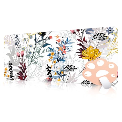 FAIRYGATE Mousepad Gaming 600x300 Mousepad XXL mit Genähten Kanten rutschfeste Gummimatte wasserdichte Mauspad Bürotisch Deko Mousepads für Zuhause Büro Gaming Blumen und Pflanzen B6714-M FAIRYGATE Mousepad Gaming 600x300 Mousepad XXL mit Genähten Kanten rutschfeste Gummimatte wasserdichte Mauspad Bürotisch Deko Mousepads für Zuhause Büro Gaming Blumen und Pflanzen B6714-M von FAIRYGATE