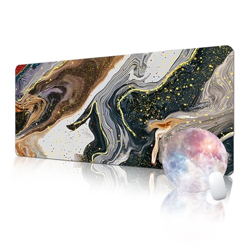 FAIRYGATE XL Mousepad Mausepad Tischuntersetzer Anti Rutsch Mauspad Gummi Mousepad Desktop Computer Mausmatte zum Arbeiten und Spielen mit Genähter Kante Marble Black B5906-L FAIRYGATE XL Mousepad Mausepad Tischuntersetzer Anti Rutsch Mauspad Gummi Mousepad Desktop Computer Mausmatte zum Arbeiten und Spielen mit Genähter Kante Marble Black B5906-L von FAIRYGATE