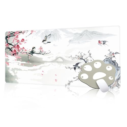 FAIRYGATE xxl Mauspads Gaming Mauspad Schreibtisch Unterlage Mauspad Verdicken Landschaftsmalerei Tischset Büro Pad Gummi Material Sperre Rand Wasserdichte Tastaturmatten 900 x 400 x 3 MM B6504-L von FAIRYGATE