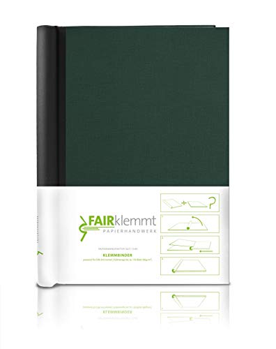 FAIRklemmt Klemmbinder Napura Canvas, A4 - Dunkelgrün von FAIRklemmt
