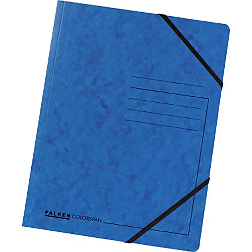 Eckspanner A4 Colorspan - intensiv blau, Karton 355 g/qm von FALKEN