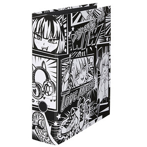 FALKEN Manga Black and White Motivordner 8,0 cm DIN A4 von FALKEN