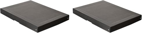 FALKEN Original PureBox Black. Made in Germany. 40 mm hoch DIN A3. Aufbewahrungsbox mit Deckel aus stabilem Recycling-Karton Blauer Engel Vegan Geschenkbox Transportbox Schachtel Allzweckbox von FALKEN