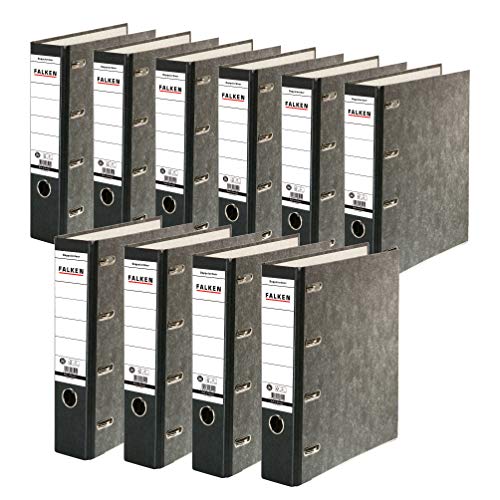 Original Falken 10er Pack Recycling-Doppelordner Wolkenmarmor. Made in Germany. 7 cm breit schwarz für 2x DIN A5 quer Ablage mit geklebtem Rückenschild Kontoauszug-Ordner Blauer Engel Original Falken 10er Pack Recycling-Doppelordner Wolkenmarmor. Made in Germany. 7 cm breit schwarz für 2x DIN A5 quer Ablage mit geklebtem Rückenschild Kontoauszug-Ordner Blauer Engel von FALKEN