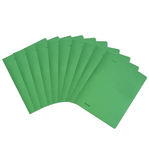 Original Falken 10er Pack Recycling-Schnellhefter gefaltet DIN A4 Intensivfarbe dunkelgrün. Made in Germany Blauer Engel Hefter Papphefter Kartonschnellhefter Schulhefter Pappordner Mappe Schulordner von FALKEN
