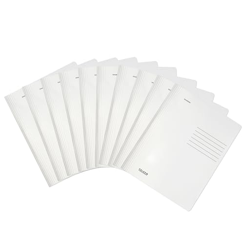 Original Falken 10er Pack Recycling-Schnellhefter gefaltet DIN A4 Intensivfarbe weiß. Made in Germany Blauer Engel Hefter Papphefter Kartonschnellhefter Schulhefter Pappordner Mappe Schulordner von FALKEN