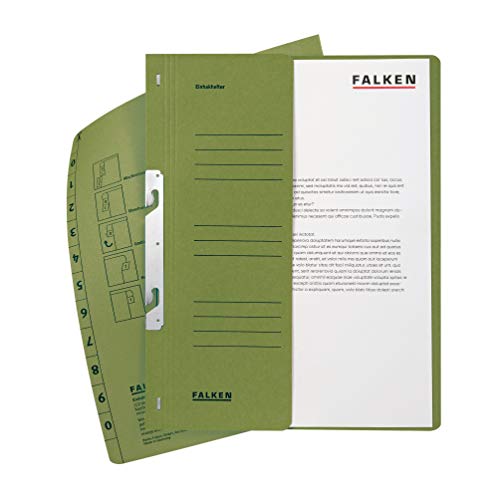 Original Falken 50er Pack Einhakhefter. Made in Germany. Aus Recycling-Karton mit halbem Vorderdeckel und kfm. Heftung für DIN A4 grün Hefter Sammelmappe Dokumentenmappe Original Falken 50er Pack Einhakhefter. Made in Germany. Aus Recycling-Karton mit halbem Vorderdeckel und kfm. Heftung für DIN A4 grün Hefter Sammelmappe Dokumentenmappe von FALKEN