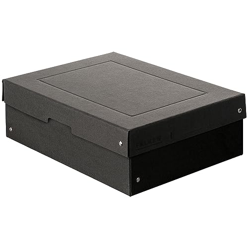 Original Falken PureBox Black. Made in Germany. 100 mm hoch DIN A4. Aufbewahrungsbox mit Deckel aus stabilem Recycling-Karton Blauer Engel Vegan Geschenkbox Transportbox Schachtel Allzweckbox von FALKEN