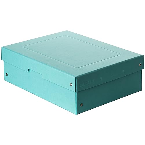 Original Falken PureBox Pastell. Made in Germany. 100 mm hoch DIN A4 blau. Aufbewahrungsbox mit Deckel aus stabilem Karton Vegan Geschenkbox Transportbox Schachtel Allzweckbox von FALKEN