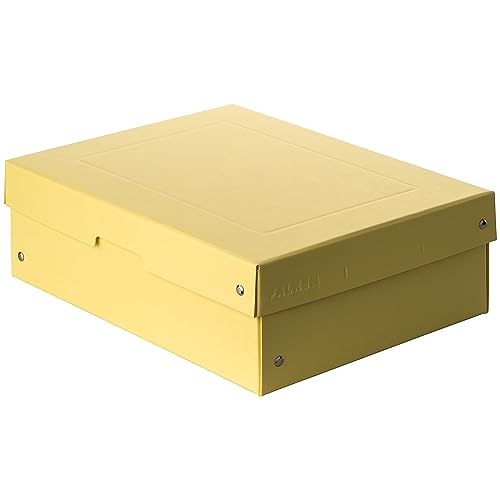 Original Falken PureBox Pastell. Made in Germany. 100 mm hoch DIN A4 gelb. Aufbewahrungsbox mit Deckel aus stabilem Karton Vegan Geschenkbox Transportbox Schachtel Allzweckbox von FALKEN