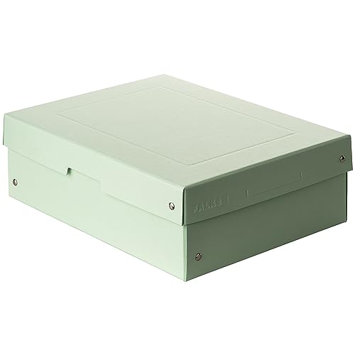 Original Falken PureBox Pastell. Made in Germany. 100 mm hoch DIN A4 grün. Aufbewahrungsbox mit Deckel aus stabilem Karton Vegan Geschenkbox Transportbox Schachtel Allzweckbox von FALKEN