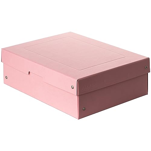 Original Falken PureBox Pastell. Made in Germany. 100 mm hoch DIN A4 pink. Aufbewahrungsbox mit Deckel aus stabilem Karton Vegan Geschenkbox Transportbox Schachtel Allzweckbox von FALKEN