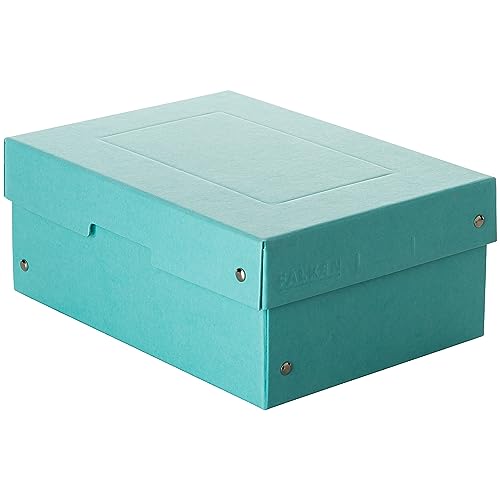 Original Falken PureBox Pastell. Made in Germany. 100 mm hoch DIN A5 blau. Aufbewahrungsbox mit Deckel aus stabilem Karton Vegan Geschenkbox Transportbox Schachtel Allzweckbox von FALKEN