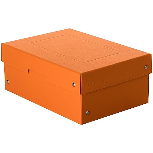 Original Falken PureBox Pastell. Made in Germany. 100 mm hoch DIN A5 orange. Aufbewahrungsbox mit Deckel aus stabilem Karton Vegan Geschenkbox Transportbox Schachtel Allzweckbox von FALKEN