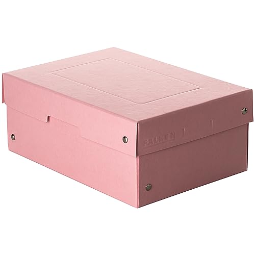 Original Falken PureBox Pastell. Made in Germany. 100 mm hoch DIN A5 pink. Aufbewahrungsbox mit Deckel aus stabilem Karton Vegan Geschenkbox Transportbox Schachtel Allzweckbox von FALKEN