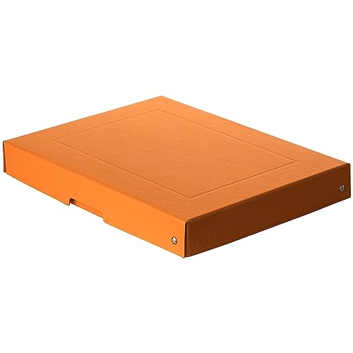 Original Falken PureBox Pastell. Made in Germany. 40 mm hoch DIN A4 orange. Aufbewahrungsbox mit Deckel aus stabilem Karton Vegan Geschenkbox Transportbox Schachtel Allzweckbox von FALKEN