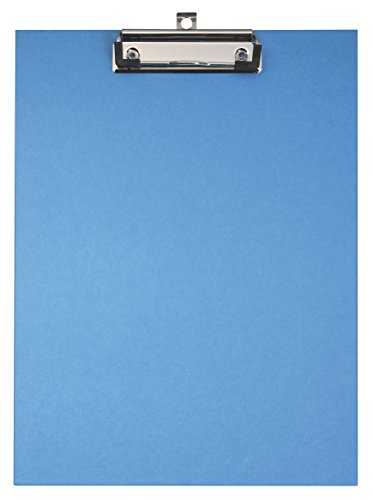 Original Falken Umwelt-Klemmbrett Öko. Made in Germany. Mit stabilem Pappkern und farbigem Papierbezug außen für DIN A4 blau Blauer Engel ideal für Inventur und Lagerwirtschaft von FALKEN