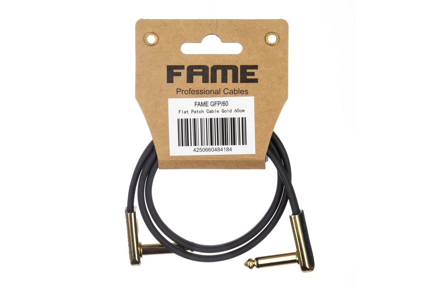 FAME Audio-Kabel, Flat Patch Cable, Gold Patch Cable, 60 cm Patch Cable FAME Audio-Kabel, Flat Patch Cable, Gold Patch Cable, 60 cm Patch Cable von FAME
