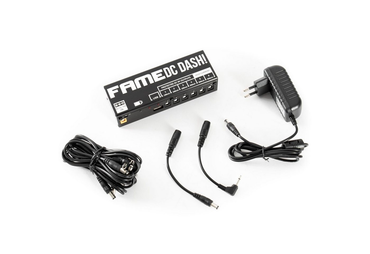 FAME Netzteil (DC Dash Multinetzteil, Effektgerät Netzteil, USB-Anschluss, Integrie) von FAME