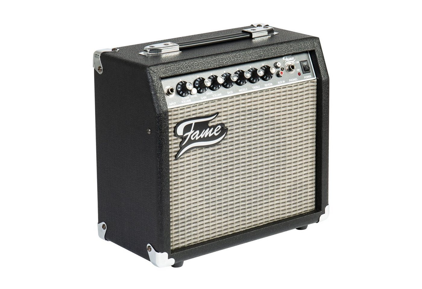 FAME Verstärker (E-Gitarren Verstärker, 15 Watt Combo, Kopfhöreranschluss) von FAME