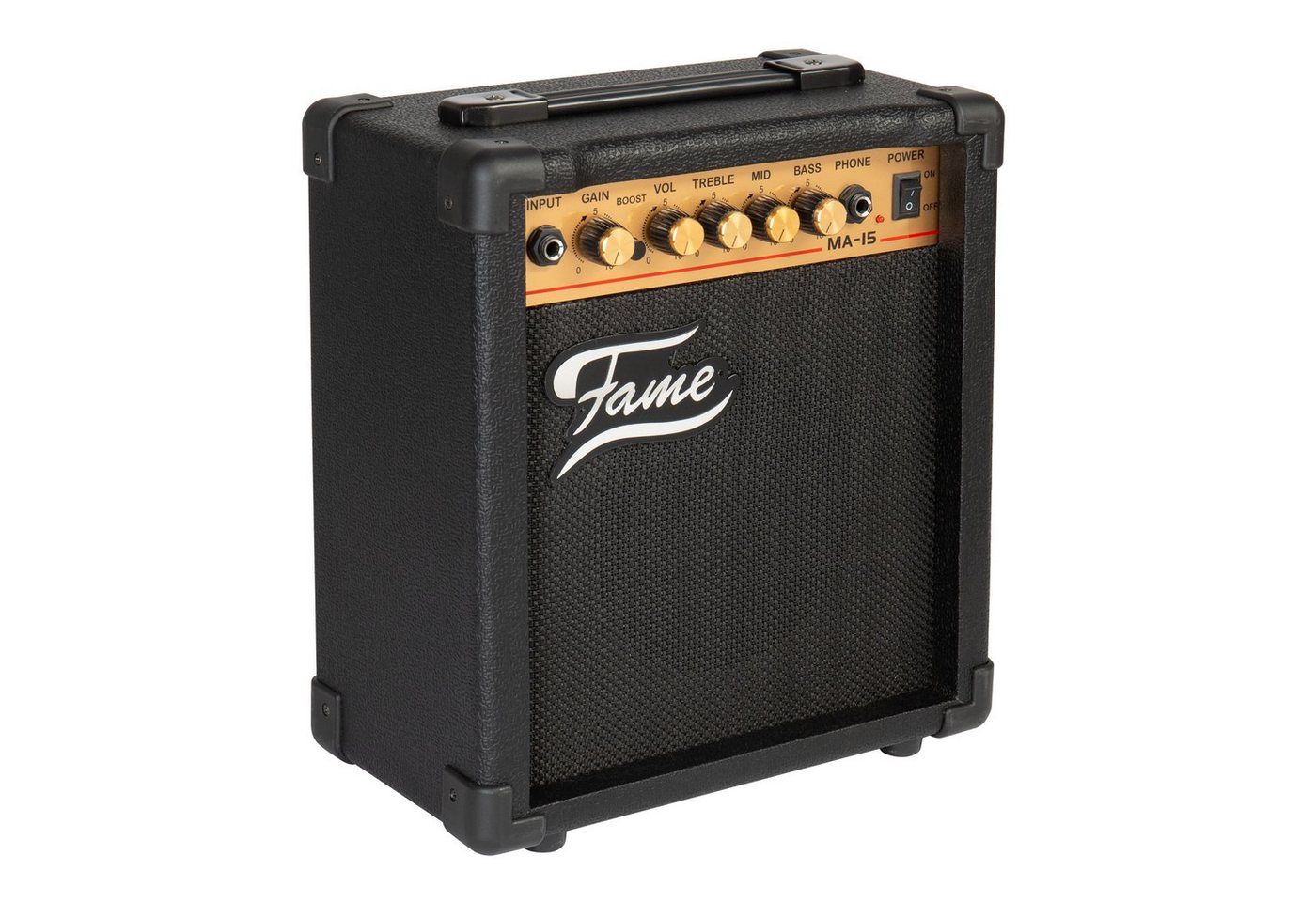 FAME Verstärker (MA-15 Verstärker, E-Gitarrenverstärker, 15 Watt) von FAME