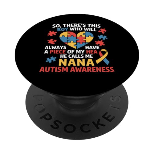 Autismus-Bewusstsein Oma Geschenk, Puzzleteil, Herzgrafik PopSockets Klebender PopGrip Autismus-Bewusstsein Oma Geschenk, Puzzleteil, Herzgrafik PopSockets Klebender PopGrip von FAMILY 365