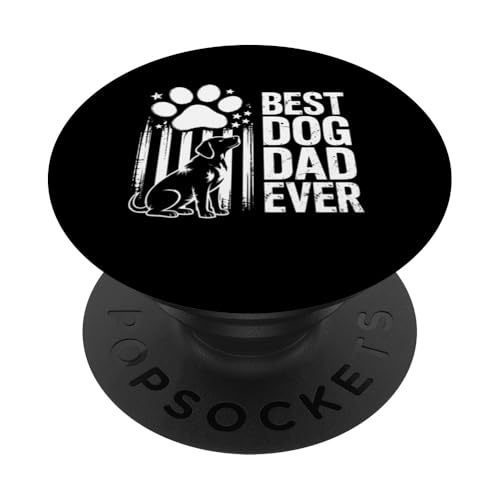 Dog Dad Ever US-Flagge, lustige Geschenkidee für Hundeliebhaber PopSockets Klebender PopGrip Dog Dad Ever US-Flagge, lustige Geschenkidee für Hundeliebhaber PopSockets Klebender PopGrip von FAMILY 365