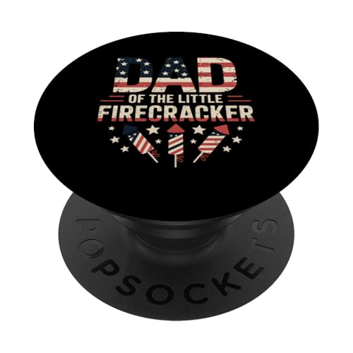 Firecracker Vourth of Juli Dad USA American Flag Little PopSockets Klebender PopGrip Firecracker Vourth of Juli Dad USA American Flag Little PopSockets Klebender PopGrip von FAMILY 365