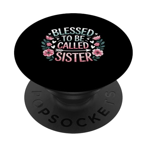 Geschenk für Schwester mit Blumenmotiv PopSockets Klebender PopGrip Geschenk für Schwester mit Blumenmotiv PopSockets Klebender PopGrip von FAMILY 365