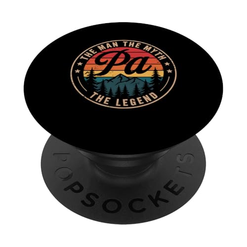 Pa Man The Myth The Legend Vatertagsgeschenk für Papa PopSockets Klebender PopGrip Pa Man The Myth The Legend Vatertagsgeschenk für Papa PopSockets Klebender PopGrip von FAMILY 365