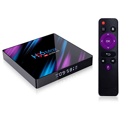 Android 9.0 TV-Box, Quad-Core 64 bit Cortex-A53 CPU Media Box, 4K HDR Set Top Box, 2.4/5G WiFi BT4.0 Smart Media Player mit Fernbedienung von FAMKIT