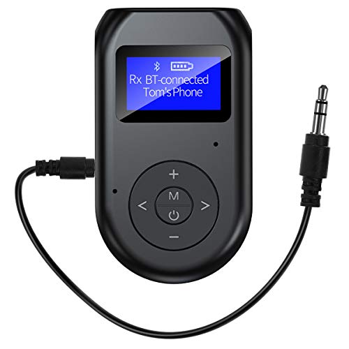 FAMKIT Bluetooth 5.0 Transmitter Empfänger Wireless Audio Adapter mit Mikrofon LCD Display von FAMKIT