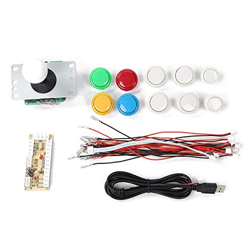 FAMKIT CY-822A DIY Arcade Game Buttons Combat Joystick Rocker Kit Controller für Rapsberry PI Switch LED Button PC MAME Retropie Arcade Joystick Controller Zero Delay USB Encoder von FAMKIT