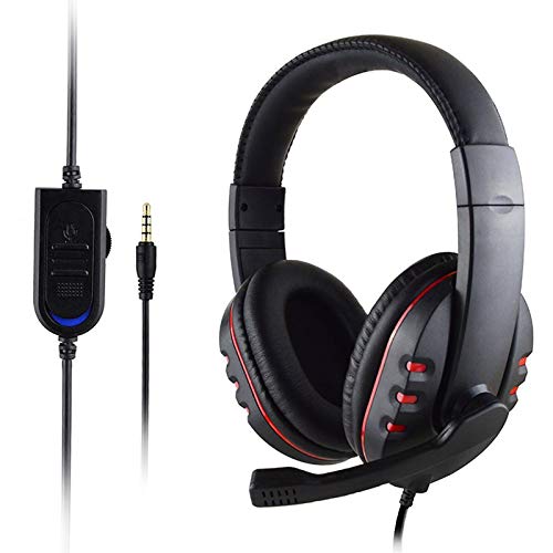 FAMKIT Gaming-Headset, Stereo-Surround-Sound, leicht, Over-Ear-Gaming-Kopfhörer mit Geräuschunterdrückung, 3,5 mm Kabel, mit Mikrofon für Laptop Xbo von FAMKIT