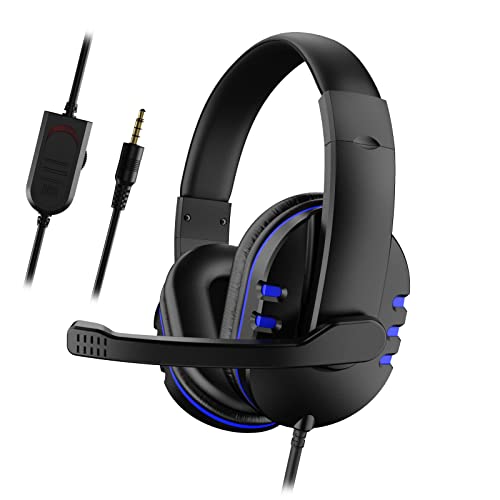 FAMKIT Gaming-Headset, Stereo-Surround-Sound, leicht, Over-Ear-Gaming-Kopfhörer mit Geräuschunterdrückung, 3,5 mm Kabel, mit Mikrofon für Laptop Xbo von FAMKIT